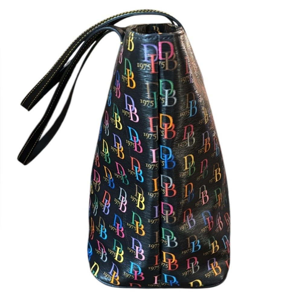 Dooney & Bourke DB75 Multi Large Zip Top Shopper w/Wristlet LIKE NEW - Picture 5 of 16